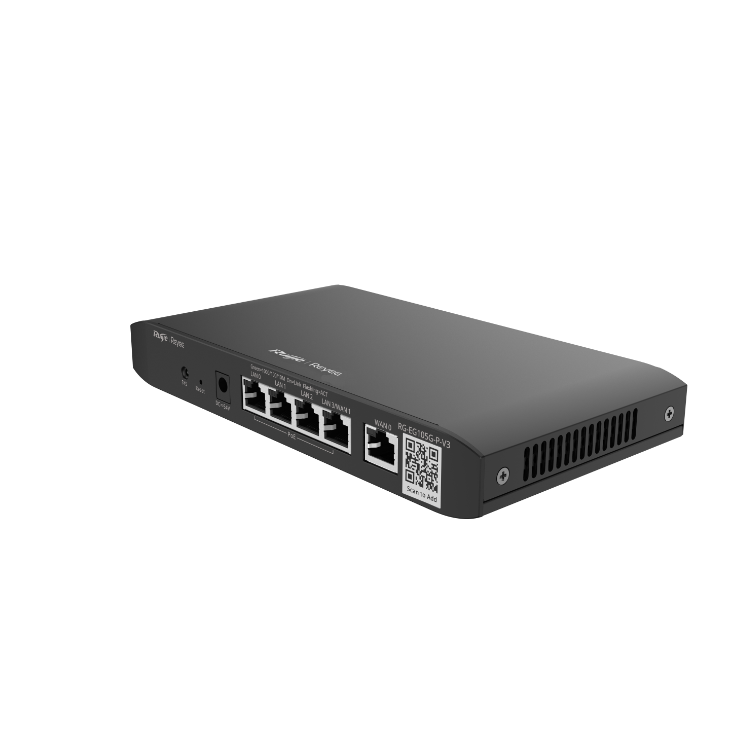 RG-EG105G-P-V3 Reyee Cloud Managed PoE Router | Gigabit Multi-WAN VPN Router with Cloud Management
