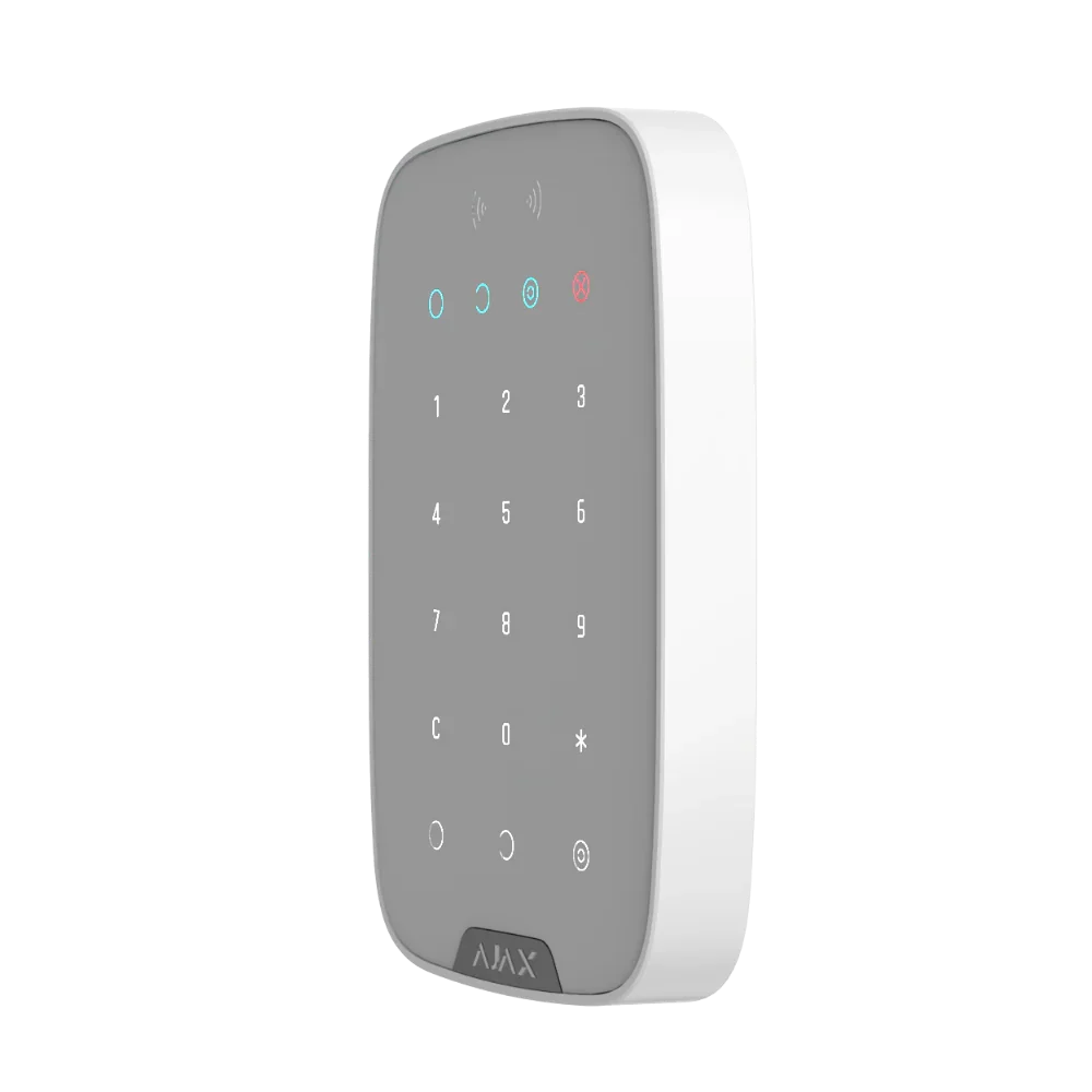 AJAX#30644 – Ajax KeyPad Jeweller Wireless Touch Keypad for Ajax Alarm Systems (White)
