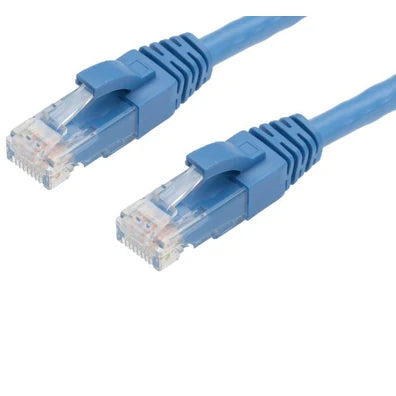 4Cabling 0.25m CAT6 Ethernet Network Cable – 50 Pack | Blue | RJ45 to RJ45, Stranded, Snag-Free, PVC Jacket – Short High-Speed Patch Leads for Data Racks & Patch Panels SKU:004.002.0001.50PACK-4C