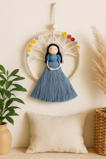 Boho Doll Dreamcatcher with Flower Beads