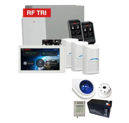 Bosch Solution 4000 Wireless Alarm Kit with TS5 Touchscreen and Tri-Tech Detectors – K4000-3WTRI-TS5-PREM