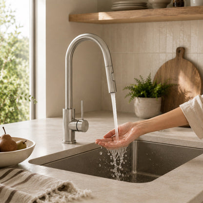 Reno Pull-Out Kitchen Mixer - Brushed Nickel