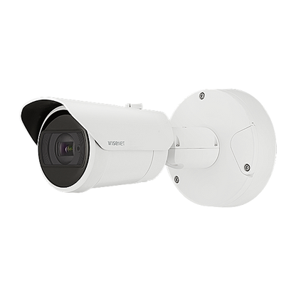 Hanwha Vision Wisenet X-CORE HV-XNO-C6083R 2MP IR Bullet AI Network Camera | 2.8–12mm Varifocal Lens | 60fps | IP67 IK10 | AI Analytics x series