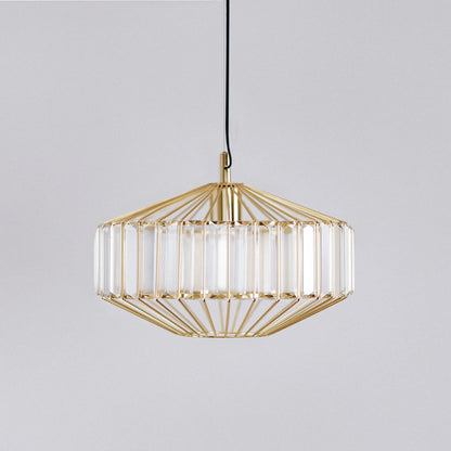 Butler Glass Prism Pendant Light - Gold