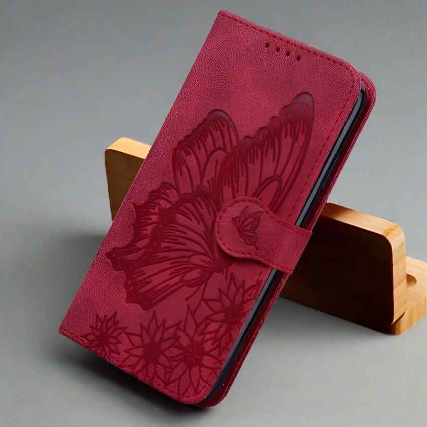 iPhone Butterfly Leather Wallet Case