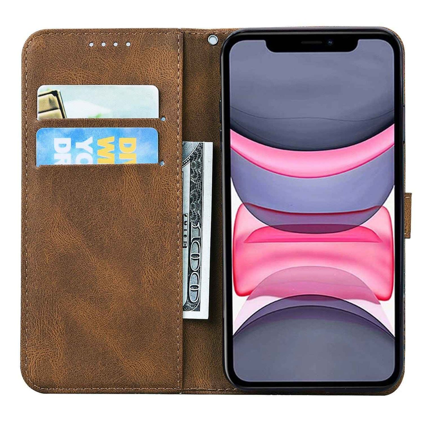 iPhone Butterfly Leather Wallet Case