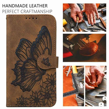 iPhone Butterfly Leather Wallet Case