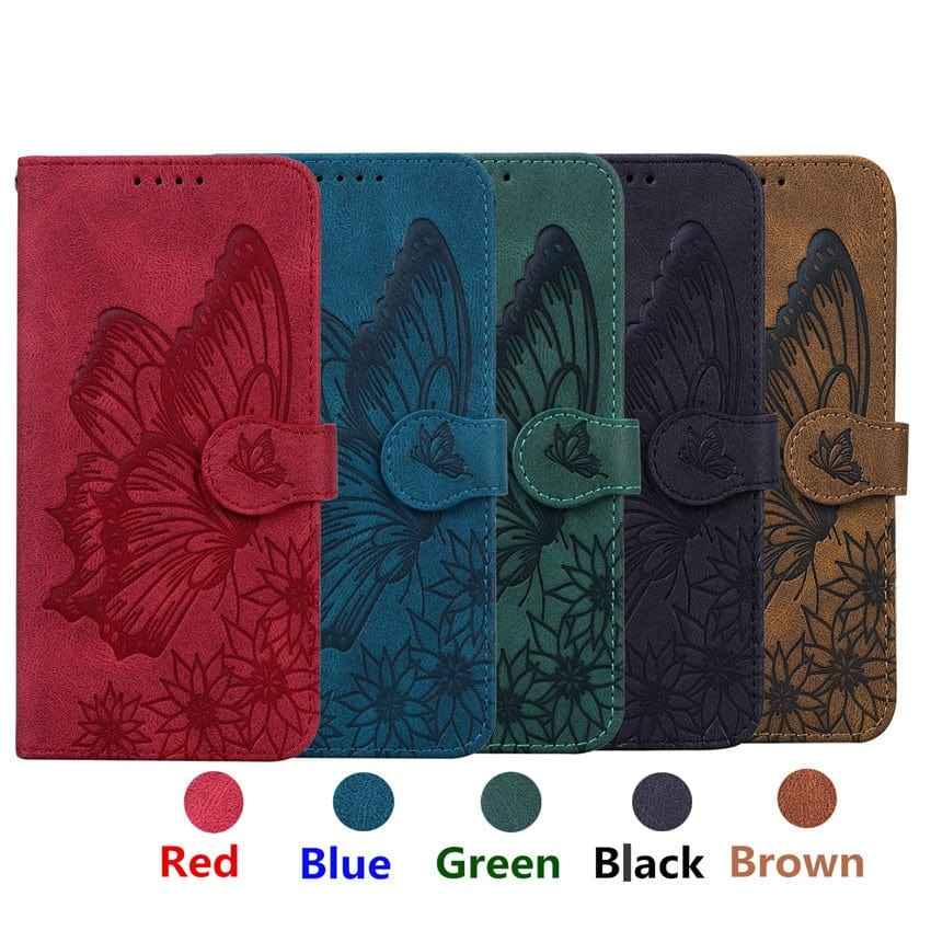 iPhone Butterfly Leather Wallet Case