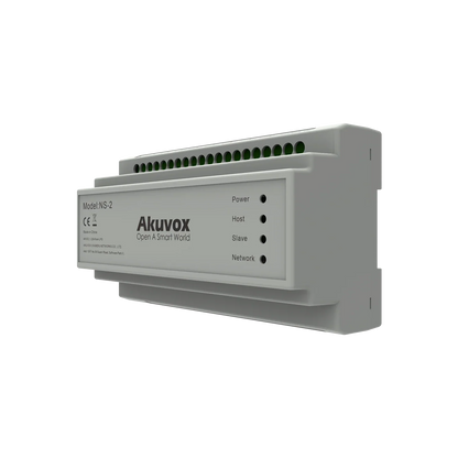 Akuvox NS-2 2-Wire IP Network Switch | Supports Up to 6 Devices, Long-Distance Transmission, Includes 48V Power Supply – Retrofit for Analog Intercom Systems