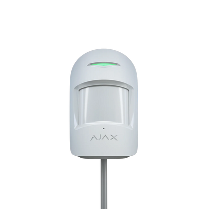 AJAX#33088 Ajax Superior CombiProtect Fibra Wired Motion and Glass Break Detector – White / Black