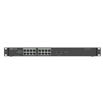 Ruijie Reyee RG-ES118GS-P-L 18-Port Gigabit Unmanaged PoE Switch | 16 PoE+ Ports | 2 SFP Uplinks | 247W PoE Budget | CCTV &amp; Business Network Switch