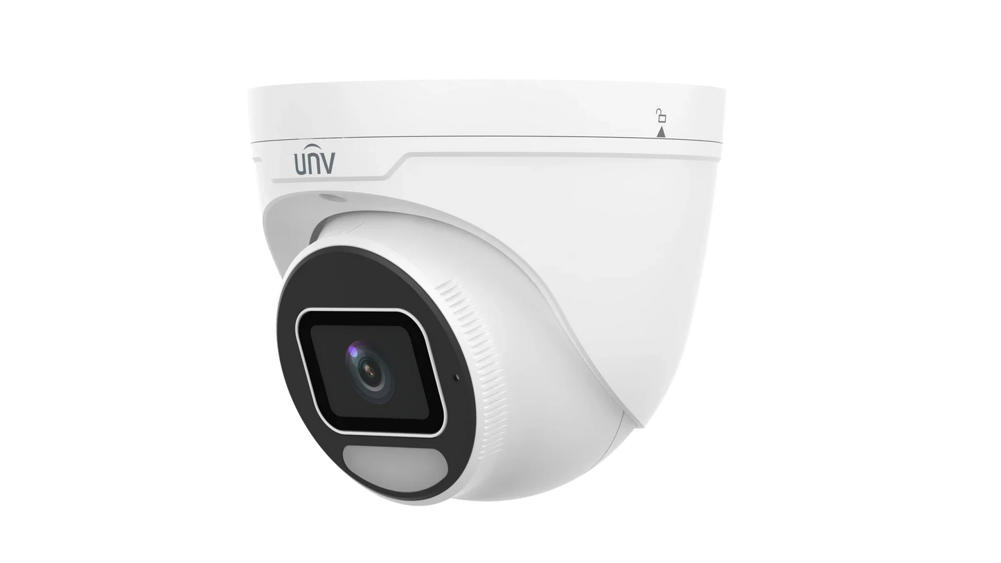 Uniview IPC3638SE-ADF28K-WP-I1 8MP OwlView Plus ColorHunter Fixed Turret Network Camera with Wise-ISP & Warm Light (2.8mm Lens)
