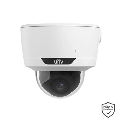 Uniview IPC3735SS-ADZK-I1 5MP LightHunter IR Varifocal Dome Network Camera, 2.8mm, SD Card, WDR, Warm Light 40m, Built-in Mic, Prime Series