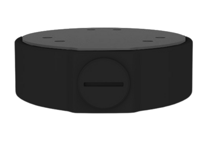 UNIVIEW UNVTR-JB03-H-IN-SE-BK Junction Box with Lid – Black Aluminium Alloy Mount for Dome, PTZ, Fisheye, and Turret Cameras | 126mm Diameter