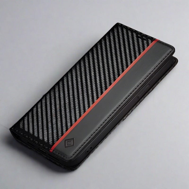 iPhone 15 Carbon Fiber Wallet Case
