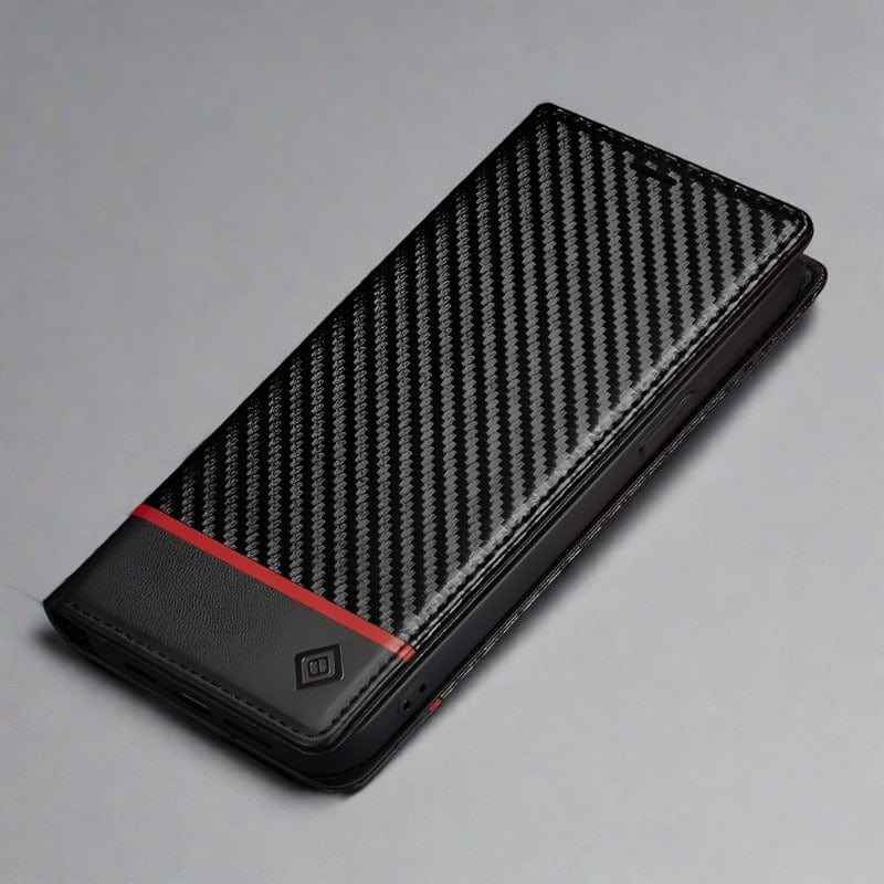 Samsung Carbon Fiber Wallet Phone Case