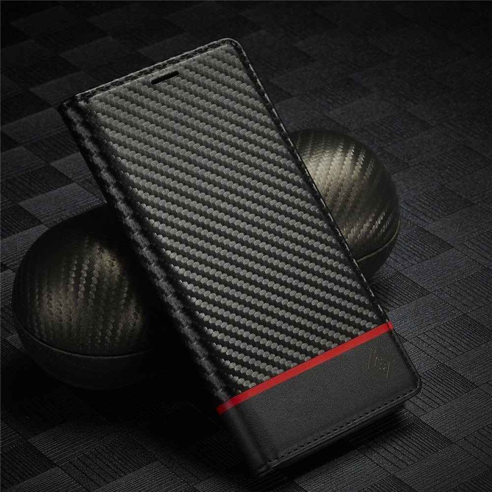 Samsung Carbon Fiber Wallet Phone Case