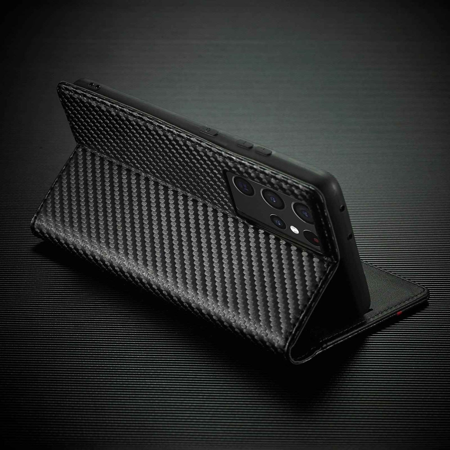 Samsung S23 Carbon Fiber Wallet Case