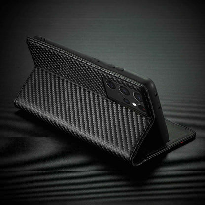 Samsung S23 Carbon Fiber Wallet Case