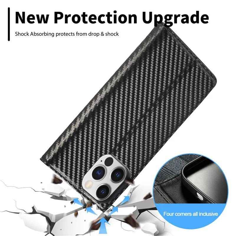 Samsung S23 Carbon Fiber Wallet Case