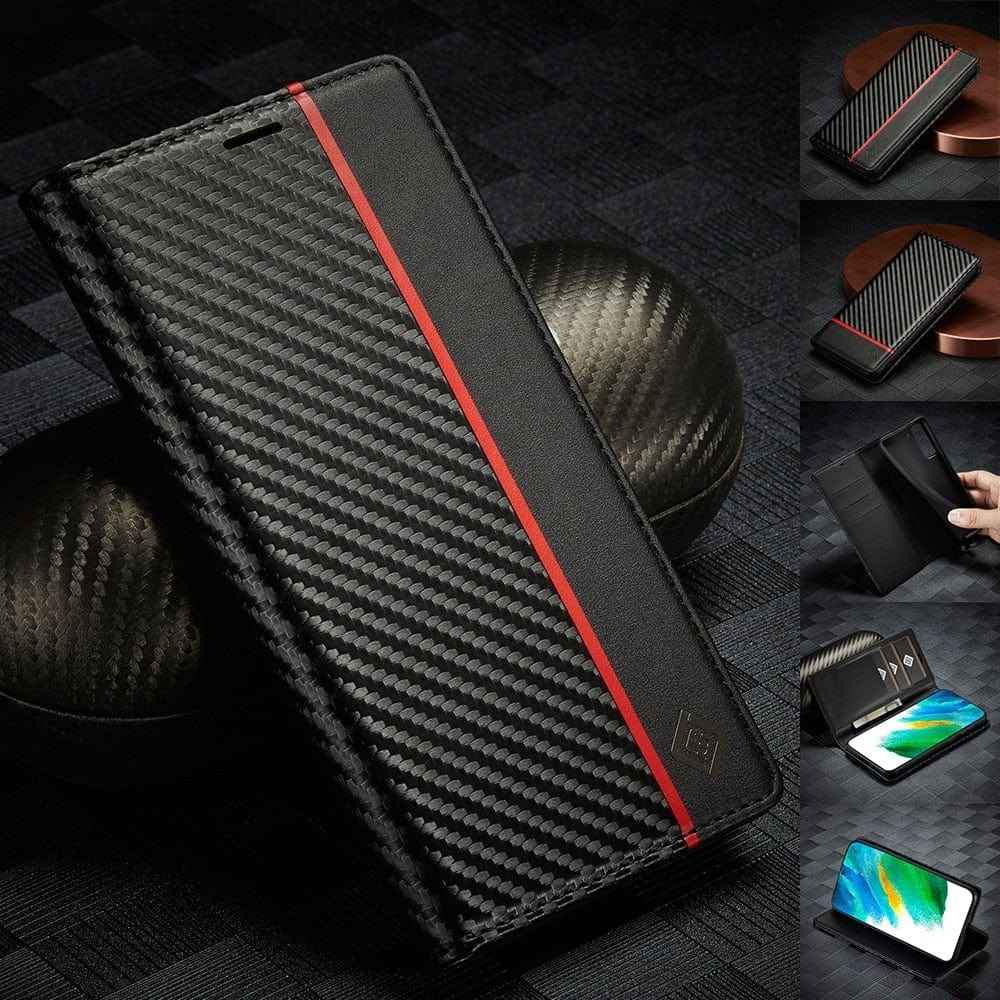Samsung Carbon Fiber Wallet Case