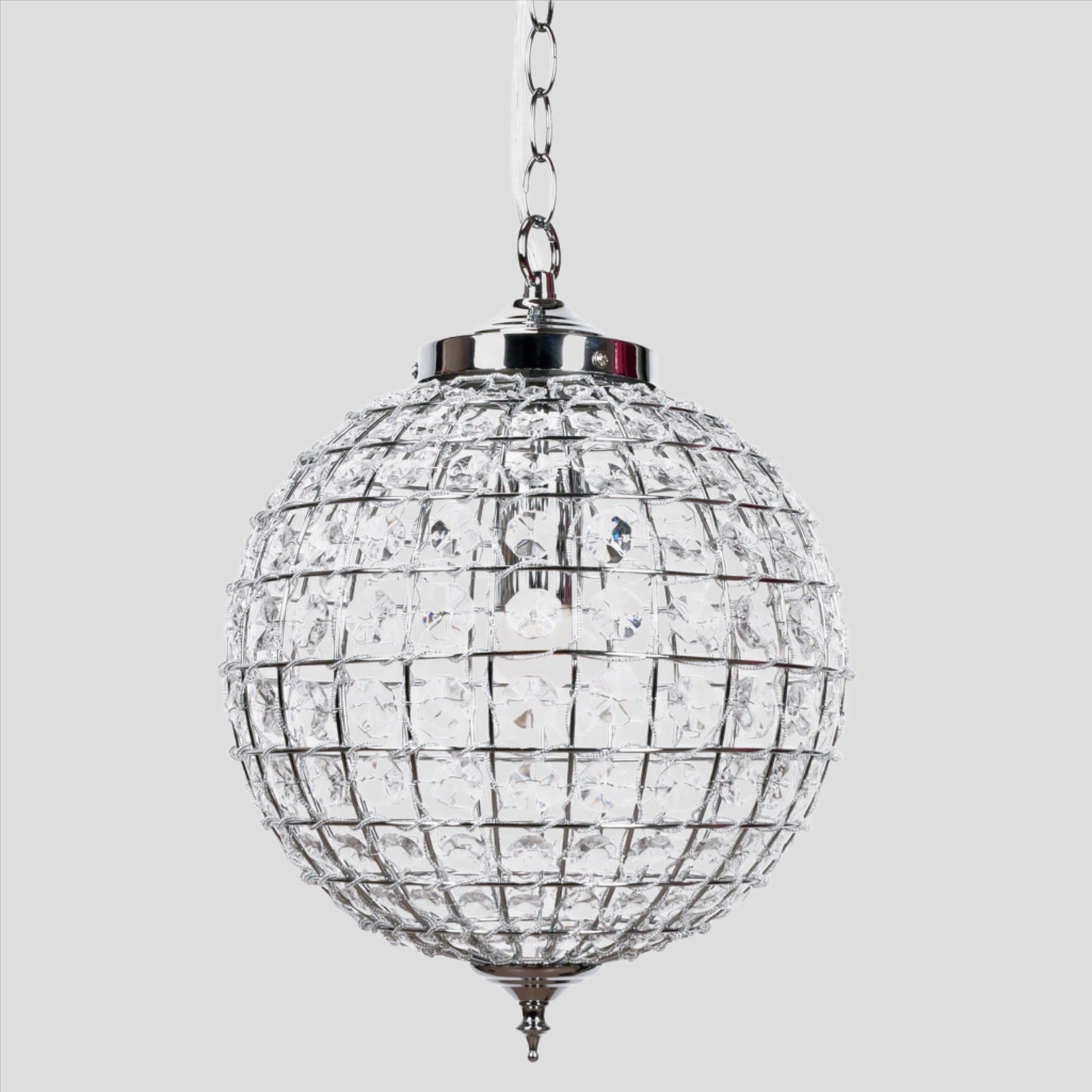 Casablanca Crystal Pendant Chandelier - Chrome