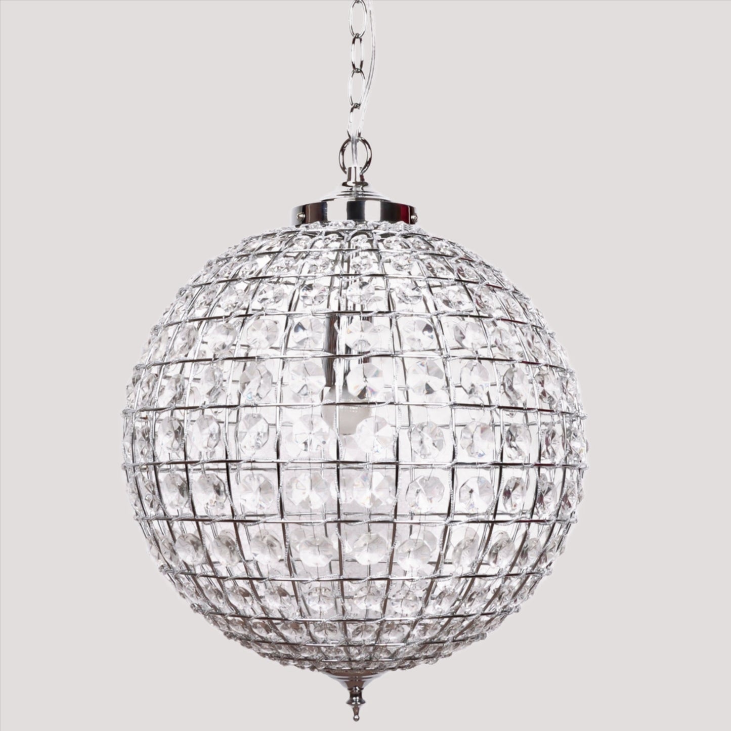 Casablanca Crystal Pendant Chandelier - Chrome
