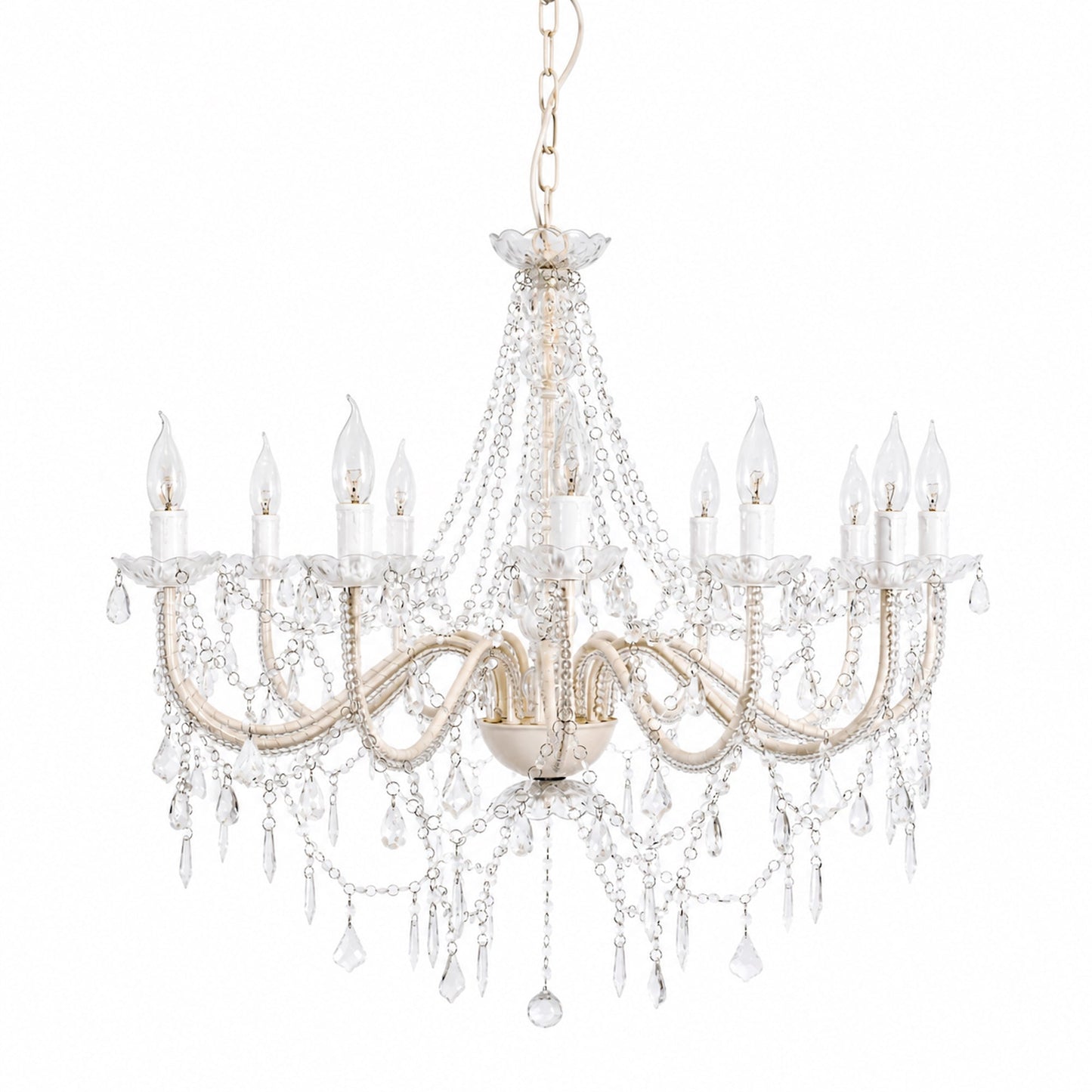 Cassie Chandelier 12 Light - Glass Crystals