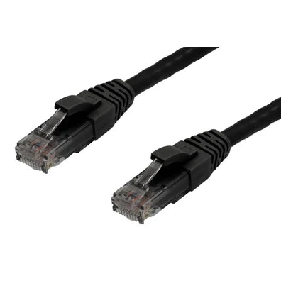 4Cabling 1m CAT6 Ethernet Network Cable – 50 Pack | Black | RJ45 to RJ45, Stranded, Snag-Free, PVC Jacket – Bulk Patch Leads for High-Speed Networks & Server Racks SKU:004.002.2003.50PACK-4C