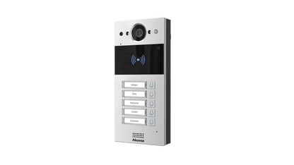 Akuvox R20BX5 IP Video Intercom – 5-Button SIP Door Station with 2MP Camera, Dual-Frequency RFID, PoE, Aluminum Body, Surface Mount SKU:R20BX5-SEC