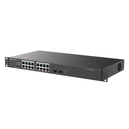Ruijie Reyee RG-ES118GS-P-L 18-Port Gigabit Unmanaged PoE Switch | 16 PoE+ Ports | 2 SFP Uplinks | 247W PoE Budget | CCTV &amp; Business Network Switch
