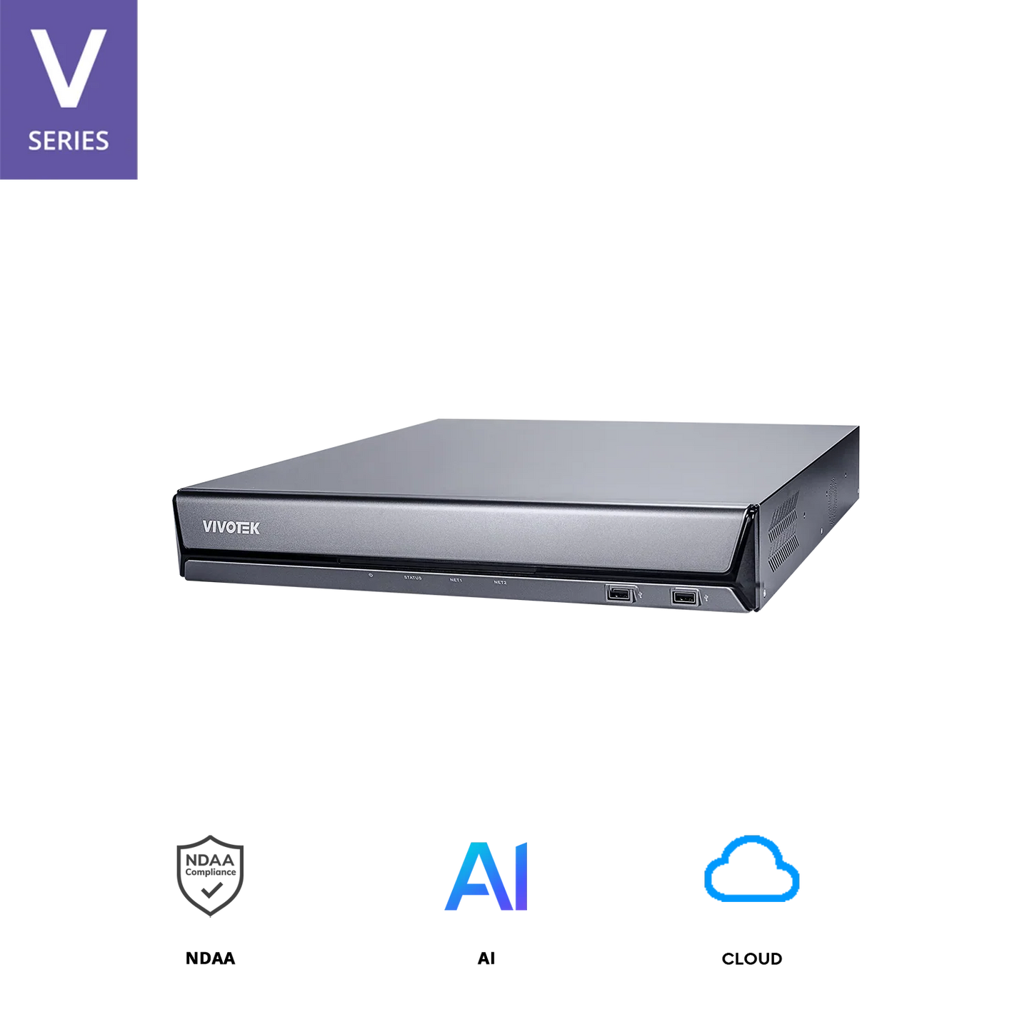 ND9542P Core+ AI 32-Channel Network Video Recorder with Embedded PoE | 4K Display | RAID 0/1/5 | Deep AI Search | 16 PoE Ports | VIVOTEK