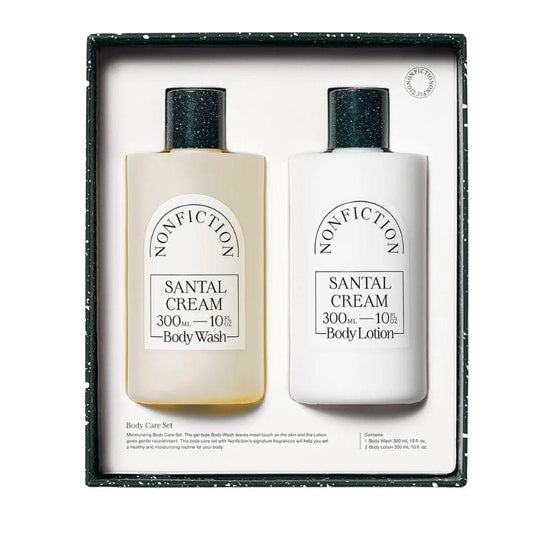 Santal Cream body care set with two bottles: body wash 300ml and body lotion 300ml