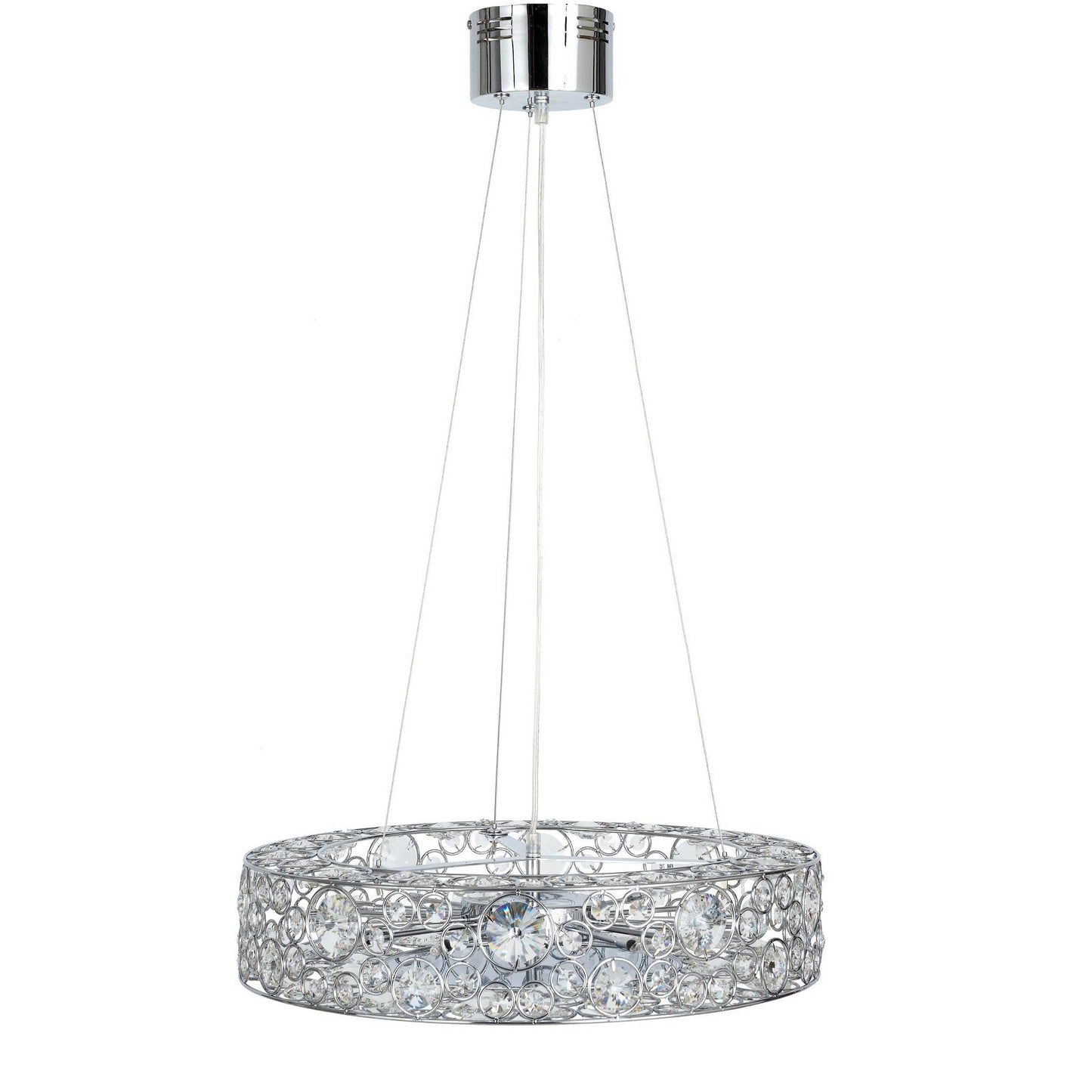 Chateau Crystal Pendant Light - Chrome