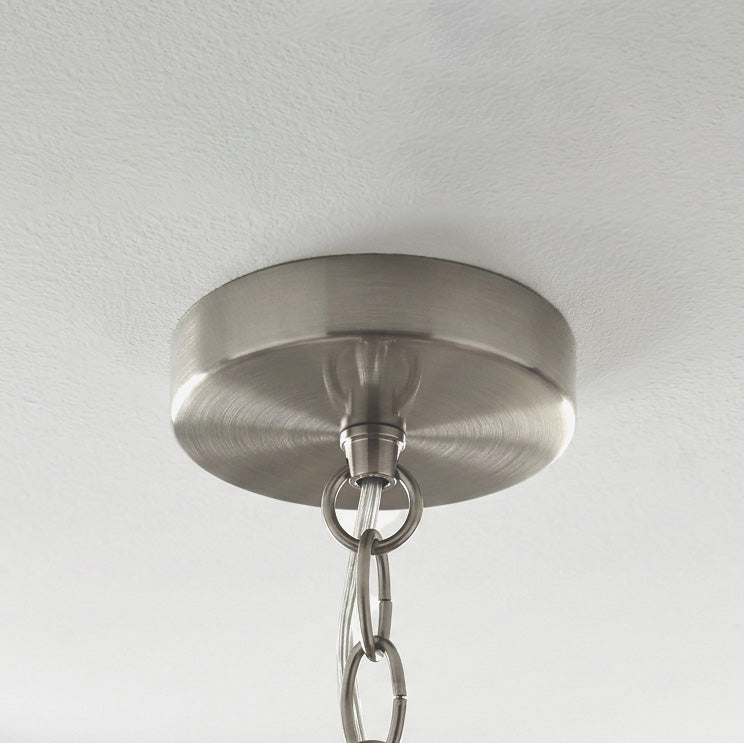 Sorrento Double Tiered Rope Chandelier - White/Nickel