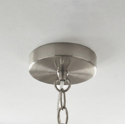 Sorrento Double Tiered Rope Chandelier - White/Nickel