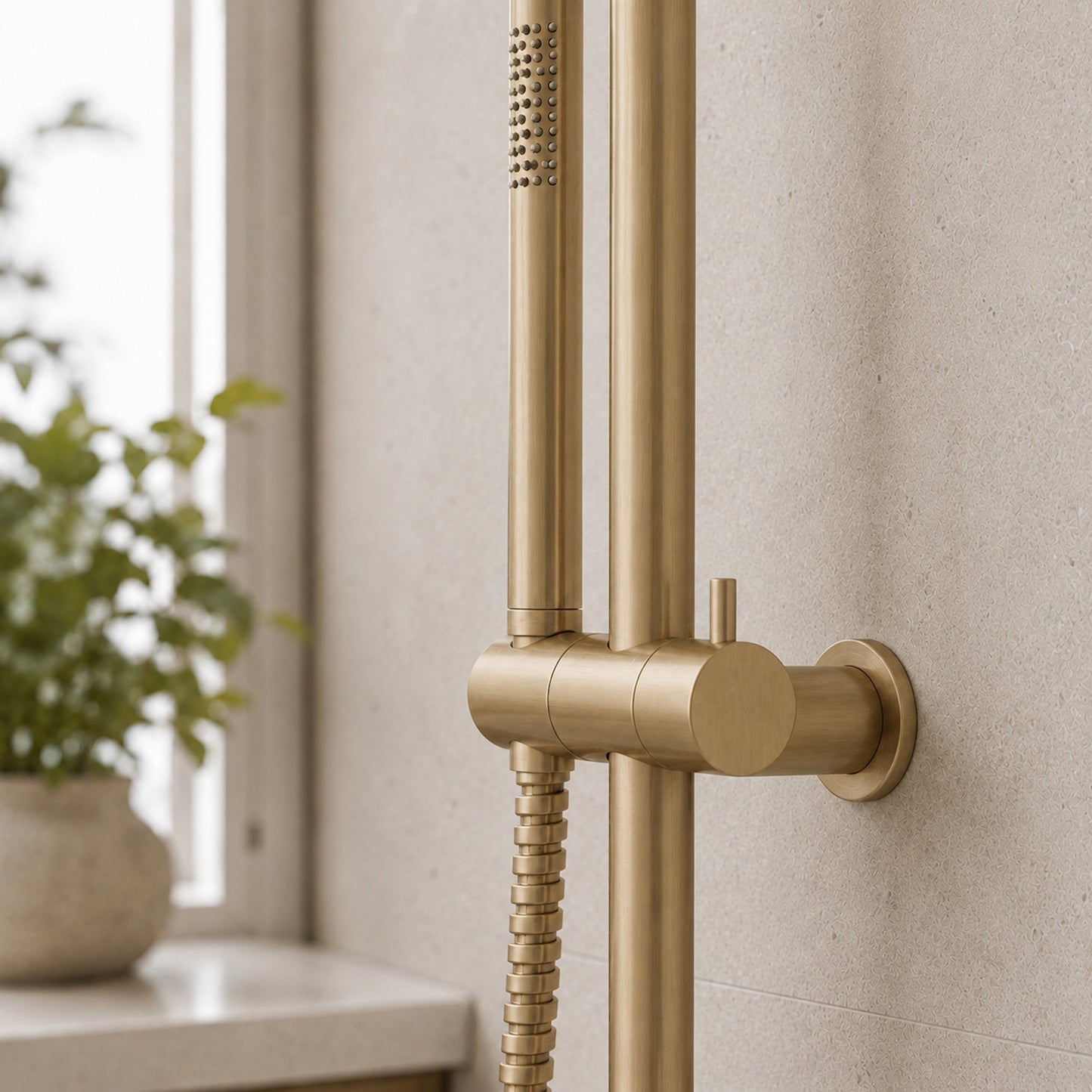 Reno Combination Shower - Brushed Brass