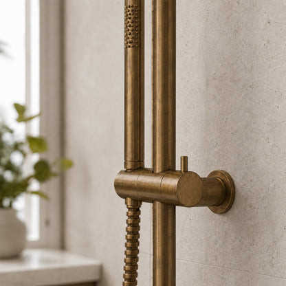 Reno Combination Shower - Antique Brass
