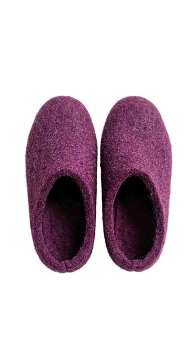 Kids Wool Felt Slippers – Handmade 100% NZ Wool Children's House Shoes