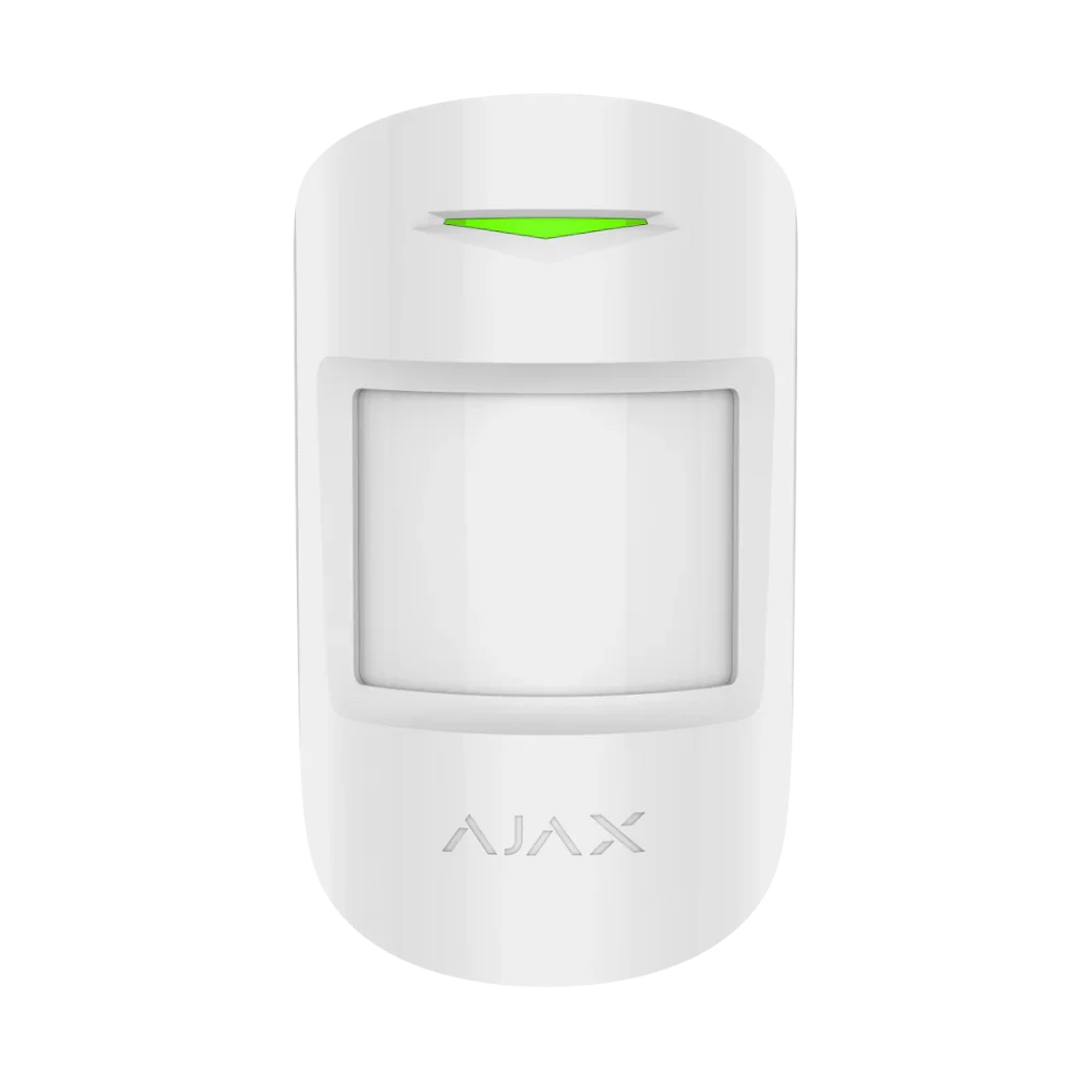 AJAX#30660 Ajax MotionProtect Plus Jeweller Wireless PIR Motion Detector – White / Black | Dual Technology Indoor Motion Sensor