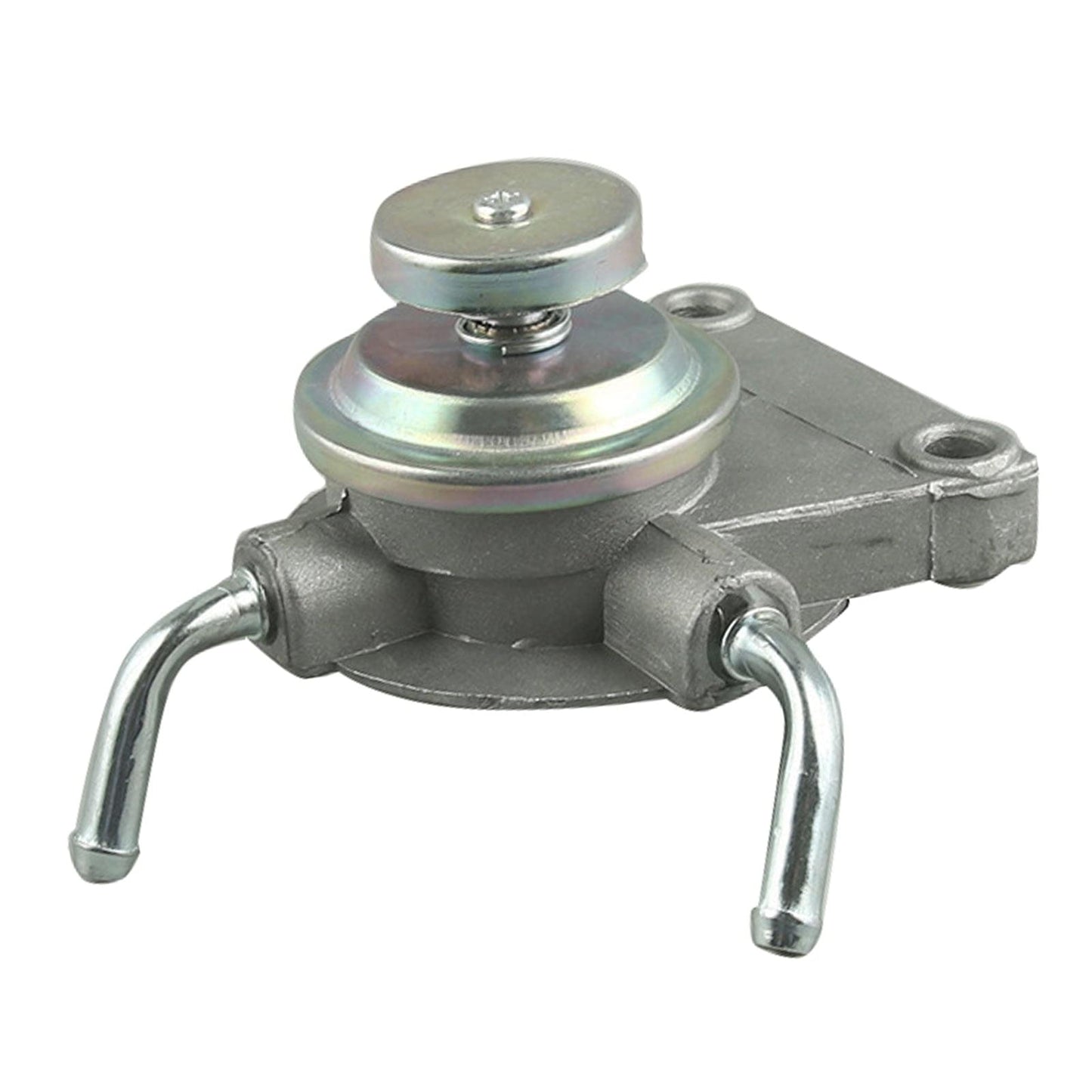 Diesel fuel primer pump assembly with round cap and two side mounting holes