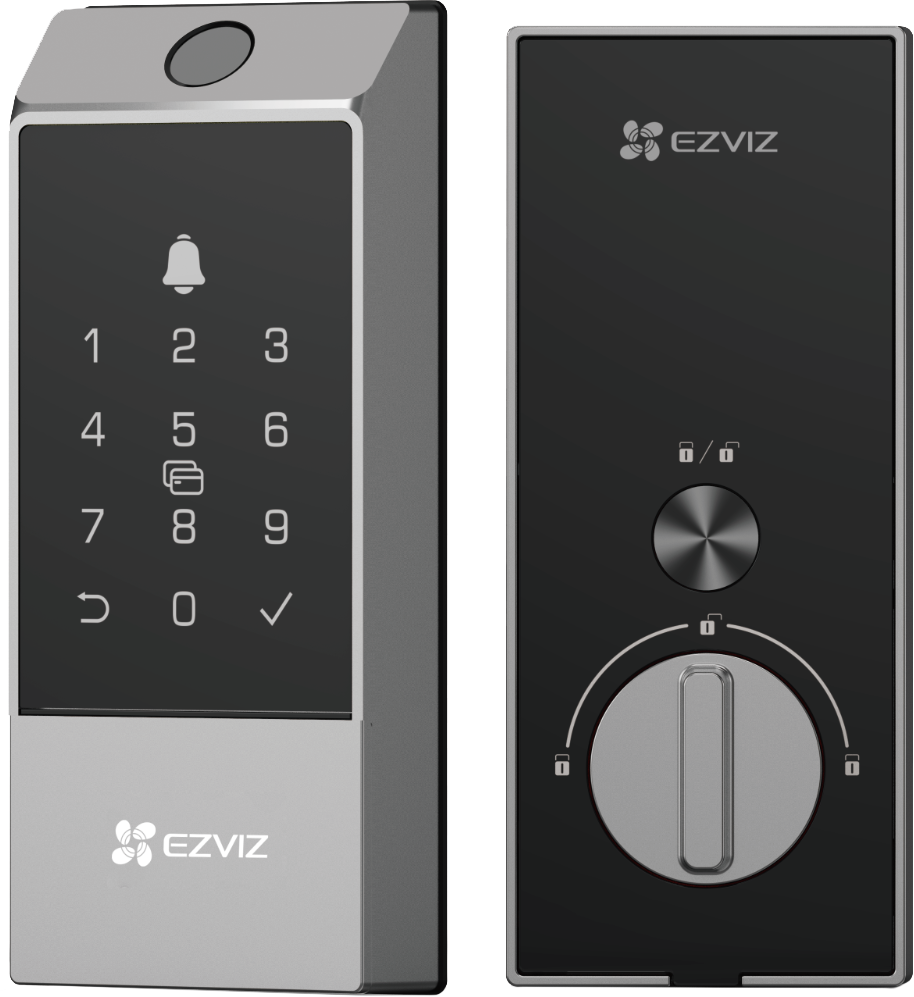 EZVIZ DL04 Pro Smart Deadbolt Lock – CS-DL04 Pro Wi-Fi Fingerprint Door Lock with Passcode, Proximity Card, EZVIZ App Remote Unlock, Anti-Tamper Alarm & Type-C Emergency Power