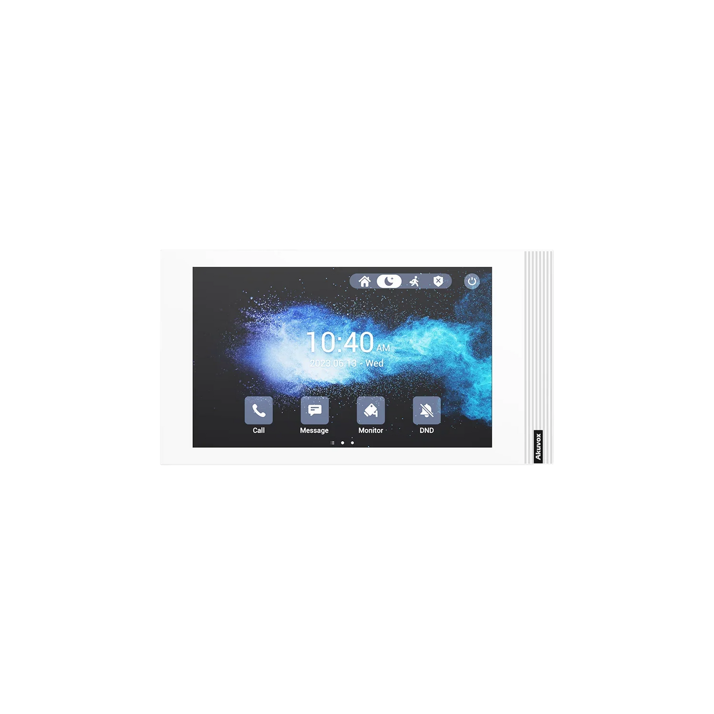 Akuvox S562 7″ White Linux Indoor Monitor – Compact Touchscreen SIP Intercom with PoE/12V Power & Surface Mount SKU:S562(WHITE)-SEC