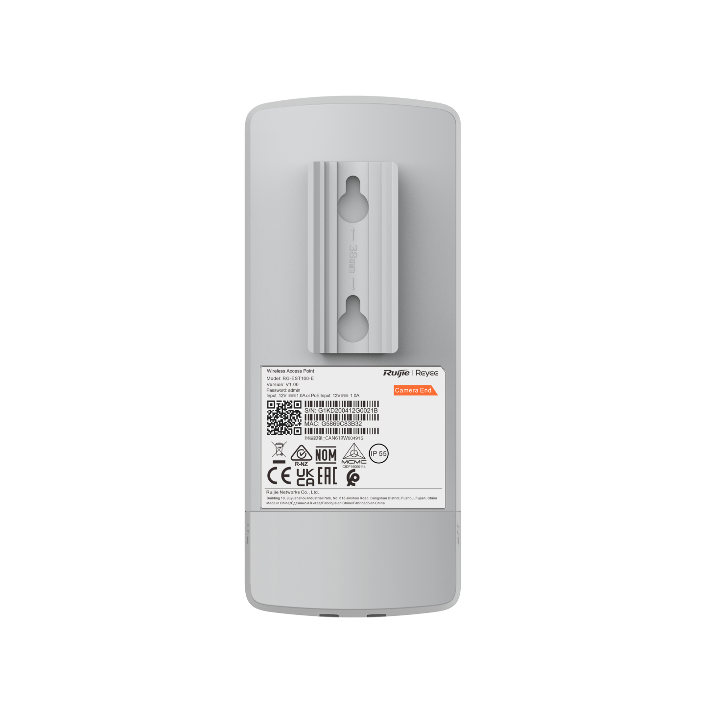 Ruijie RG-EST100-E 2.4GHz Dual-Stream 500m Wireless Bridge – High-Performance Outdoor Connectivity Solution