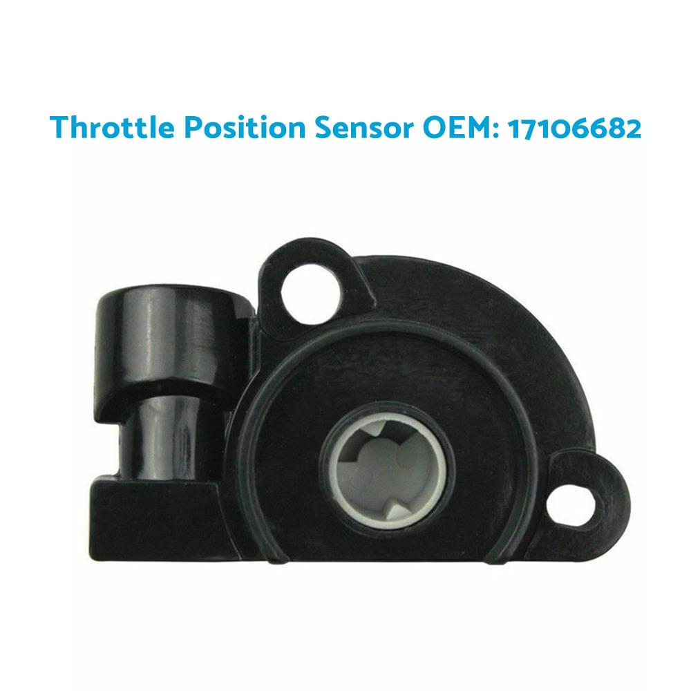 Black throttle position sensor with circular housing and side mount