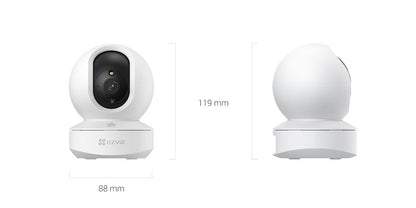 EZVIZ TY1 Pro 3K Type-C Pan & Tilt Smart Home Camera Indoor Wi-Fi Camera with 3K Resolution, Smart Human Detection, Auto-Zoom Tracking, Colour Night Vision & 512GB MicroSD Support