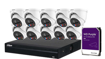 Dahua 10x 6MP TiOC 2.0 AI Turret Camera Kit with 16CH NVR – DH-IPC-HDW3649H-ZAS-PV-ANZ & NVR4216-16P-AI/ANZ