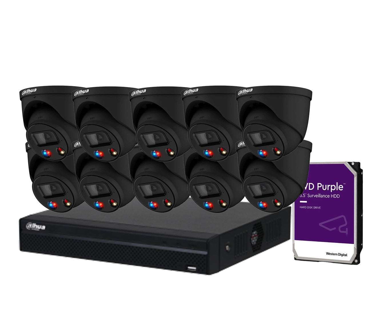 Dahua 10x 6MP TiOC 2.0 Turret CCTV Camera Kit with AI 16CH NVR – DH-IPC-HDW3649H-ZAS-PV-ANZ & NVR4216-16P-AI/ANZ