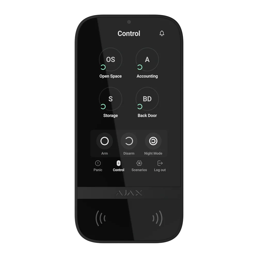 AJAX#58468 – Ajax KeyPad TouchScreen Jeweller Wireless Keypad (Black)