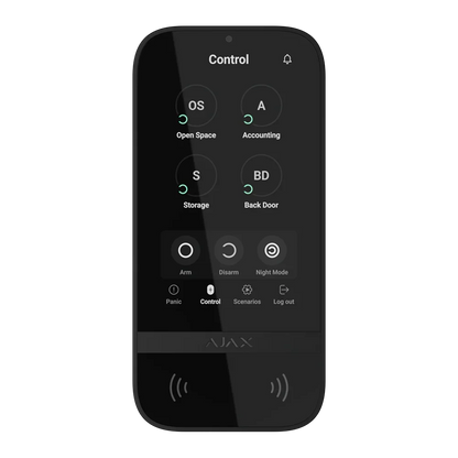 AJAX#58468 – Ajax KeyPad TouchScreen Jeweller Wireless Keypad (Black)